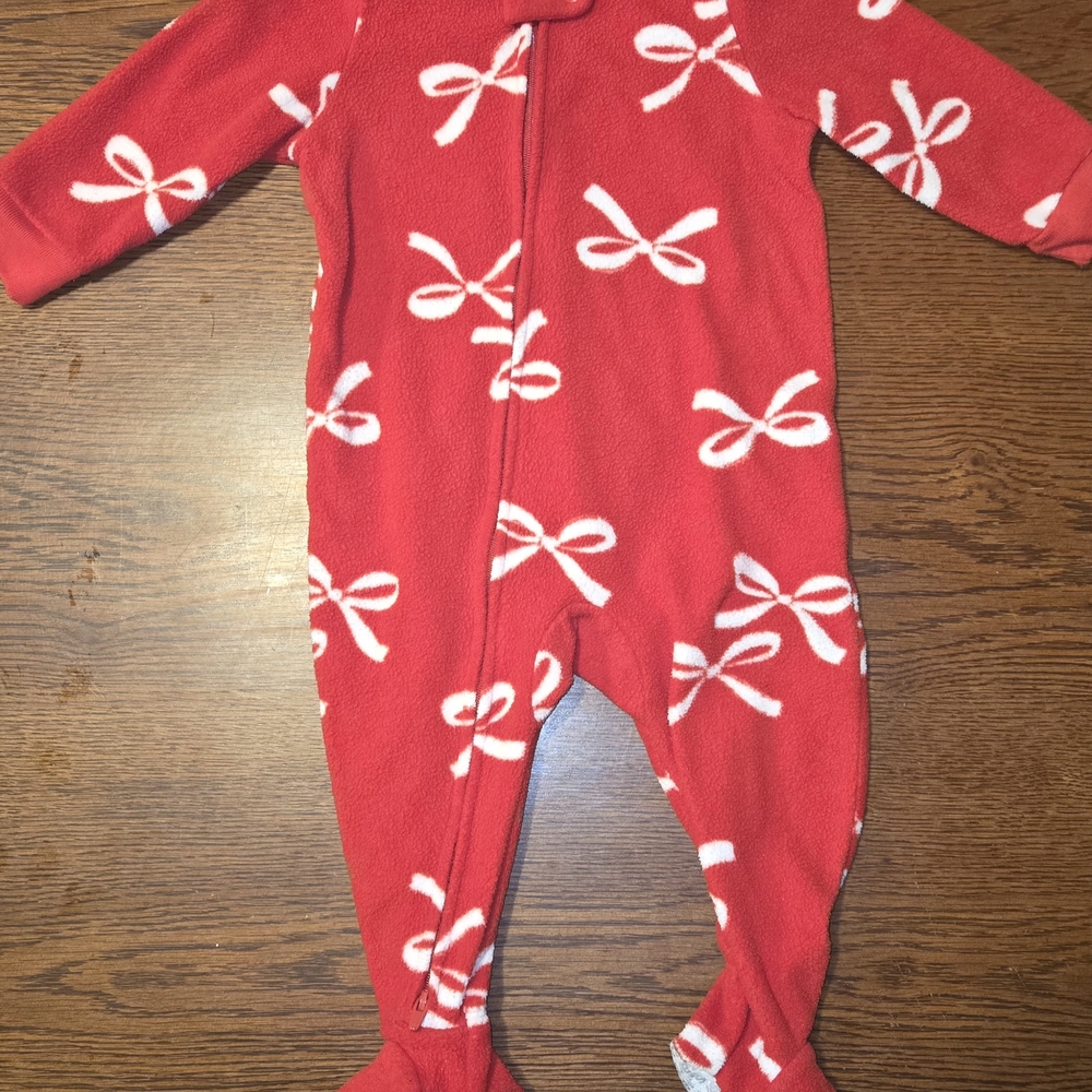 Carter's Red and White Footed One Piece Pajama